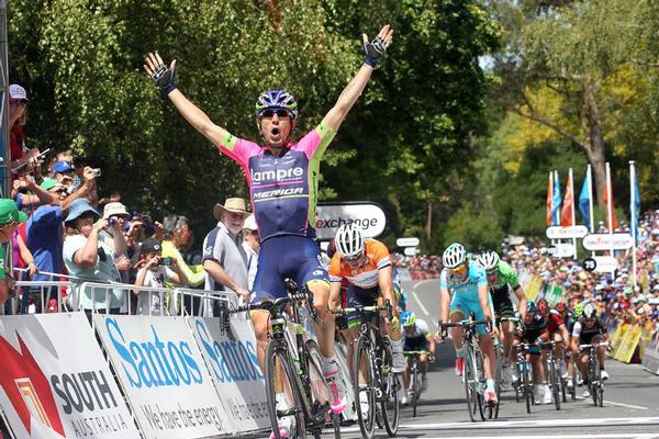 Bikeexchange.com.au Stage 2 2014 Lampre Merida stage winner Diego Ulissi.